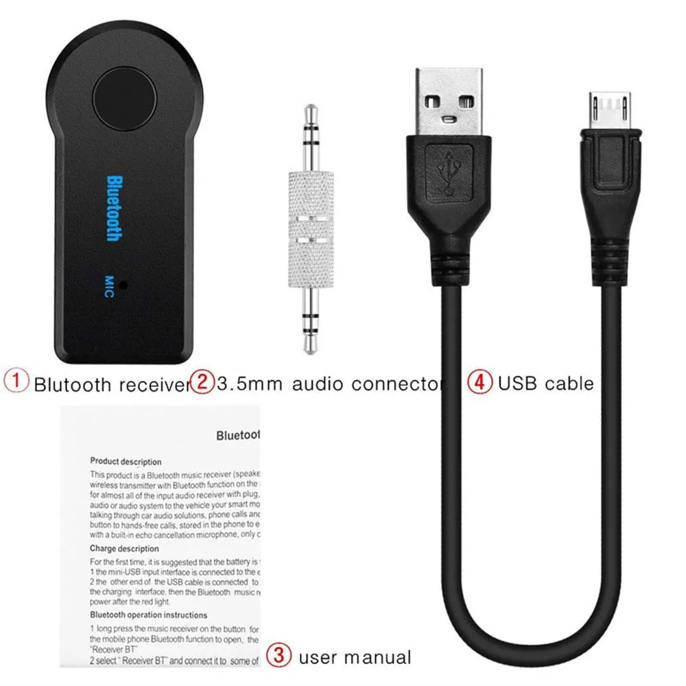 Bluetooth приемник 3 5 мм AUX аудио разъем беспроводной передатчик музыкальный адаптер