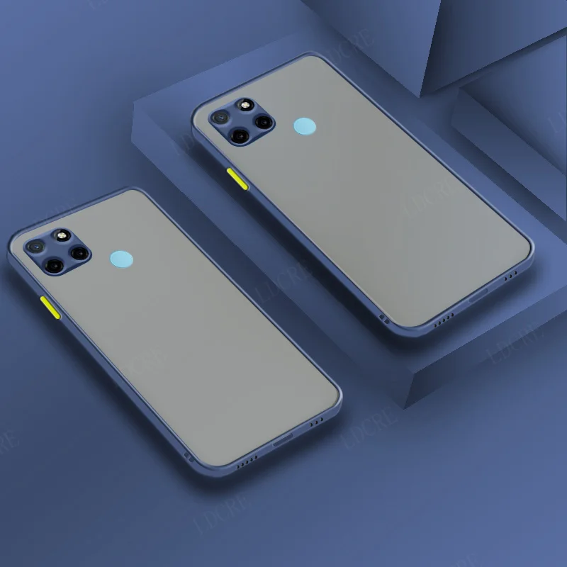 for oppo realme c21y case for realme c21y capas phone bumper back armor matte shockproof translucent case for realme c21y fundas free global shipping