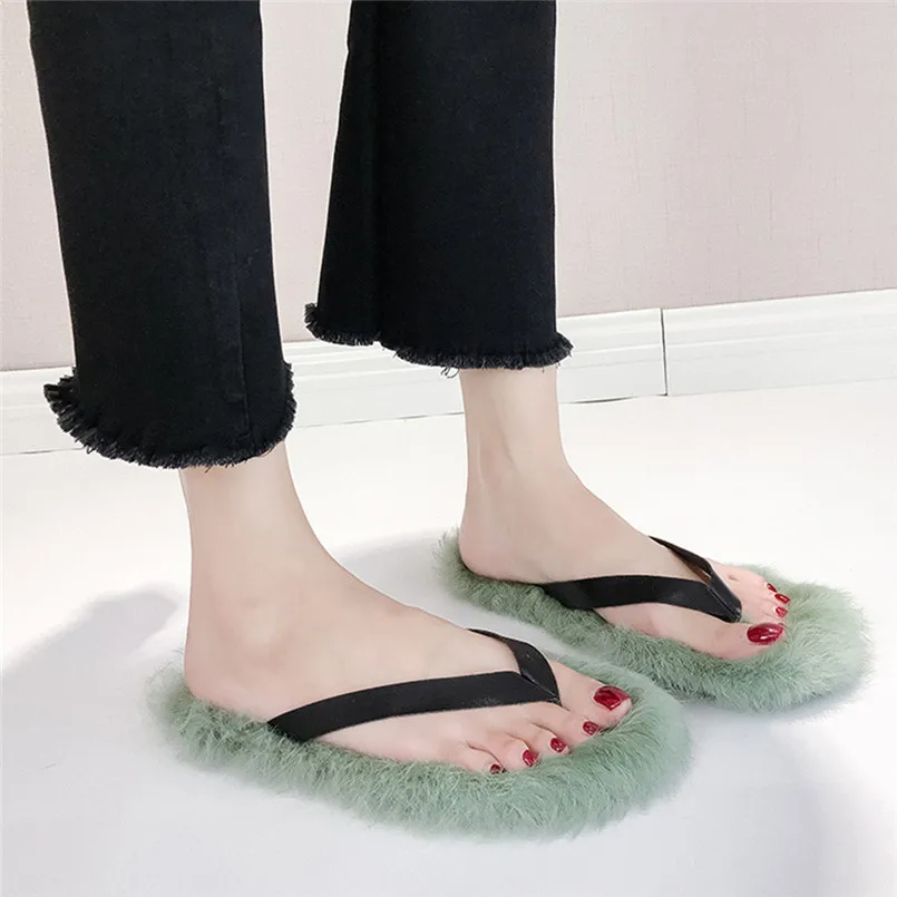 Роскошные Тапочки Модные Женские однотонные вьетнамки на плоской подошве