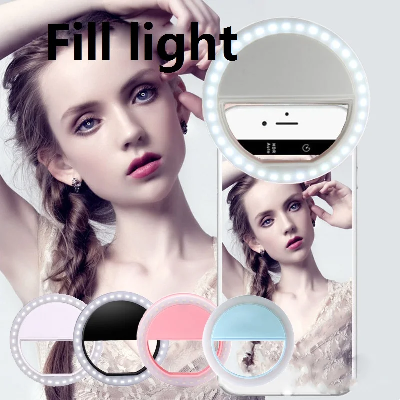 

Selfie Ring Mini LED Selfie Lights Lens Light Clip Portable Selfie Light Luminous Ring Night Light for Live Beauty Photo Light