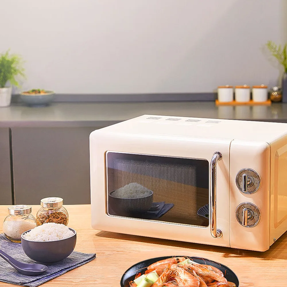 20L Household Microwave Oven Small Authentic Multi-function Microwave Oven Mini Turntable Mechanical Microwave Oven