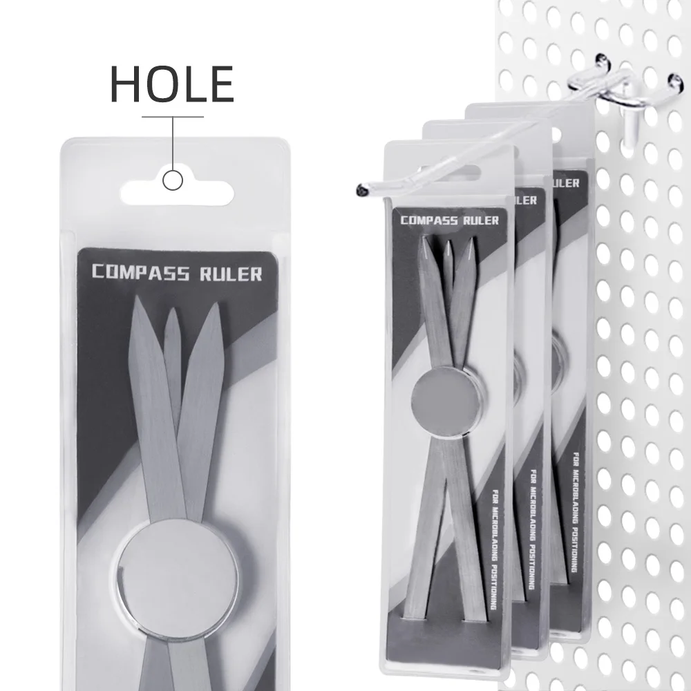 Микроблейдинг компас позиционная Линейка Инструмент для сопоставления бровей