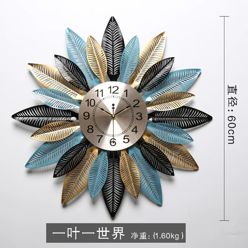 

Modern Design Wall Clock Luxury Large Creative Living Room Art Simple Metal Silent Abstract Wall Clock Relojes Home Decor DA60WC