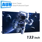 Экран для проектора AUN, складная настенная занавеска, портативный Экран из плотной белой ткани для домашнего кинотеатра, 133120100 дюйма