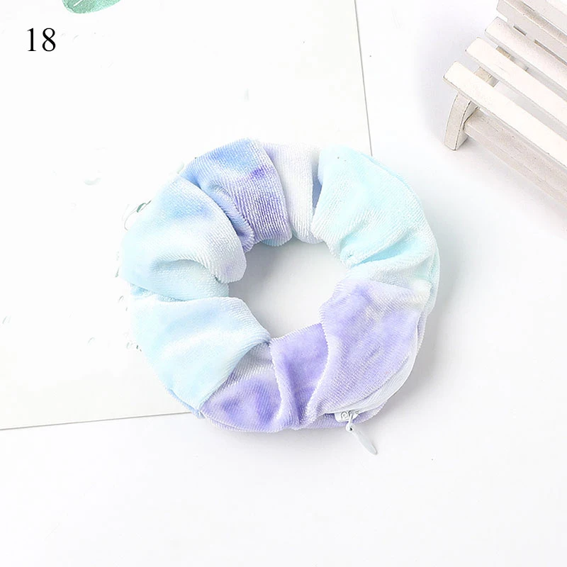 Женские резинки для волос на молнии эластичные с карманами аксессуары в