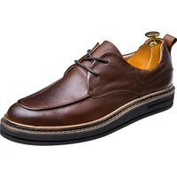 men designer shoes business men shoes british retro high quality genuine leather shoes men all match cowhide autumn spring