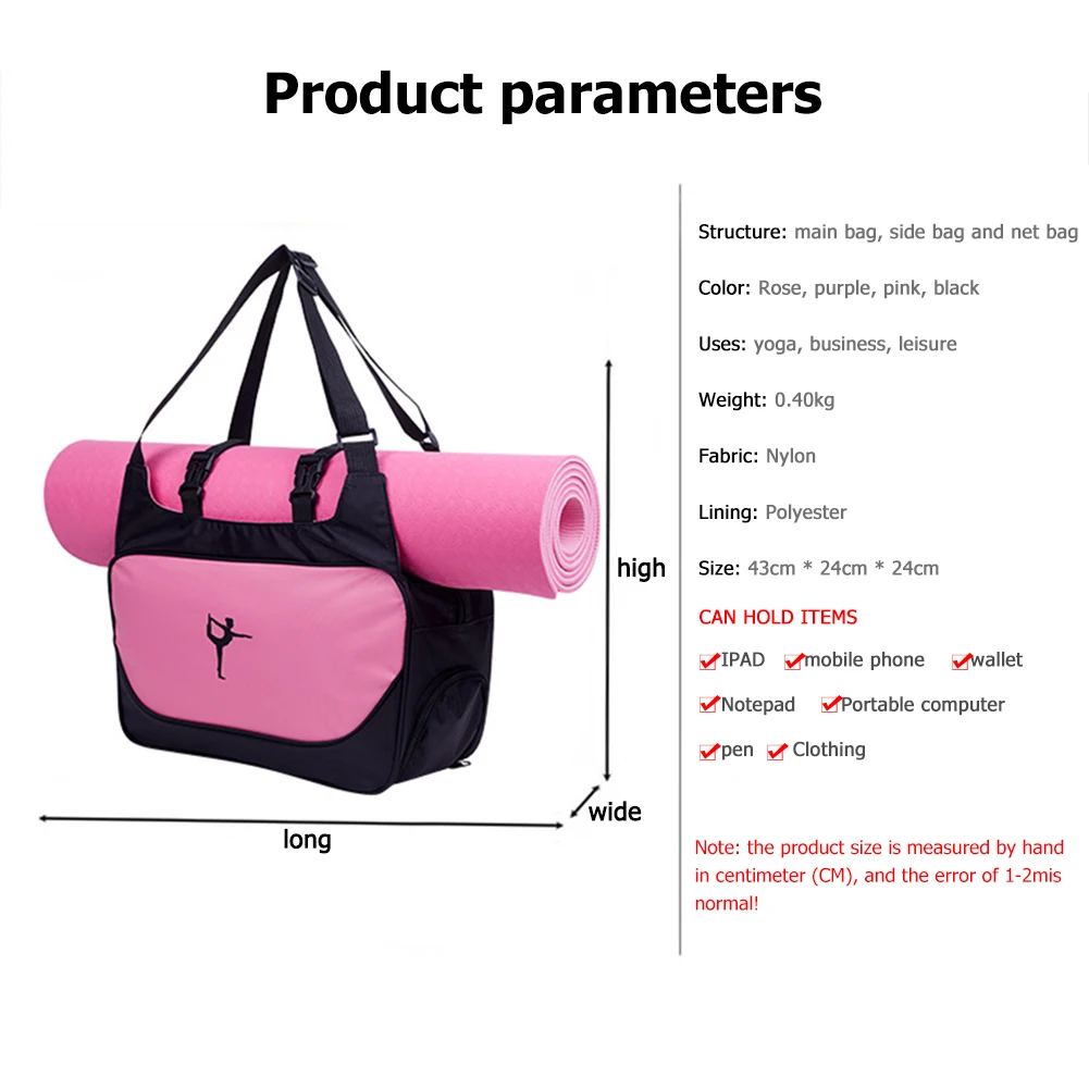 

Outdoor Waterproof Nylon Gym Bags Mat Workout Handbags Women Yoga Training Fitness Yoga Gym Energy Small Decor