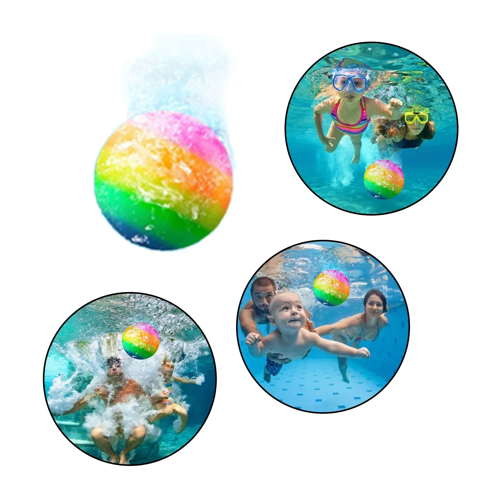

Underwater Passing Ball Toys Rainbow Water Bal Combo Pack Diving Swimming Pool Game Adult Toys For Children Juguetes