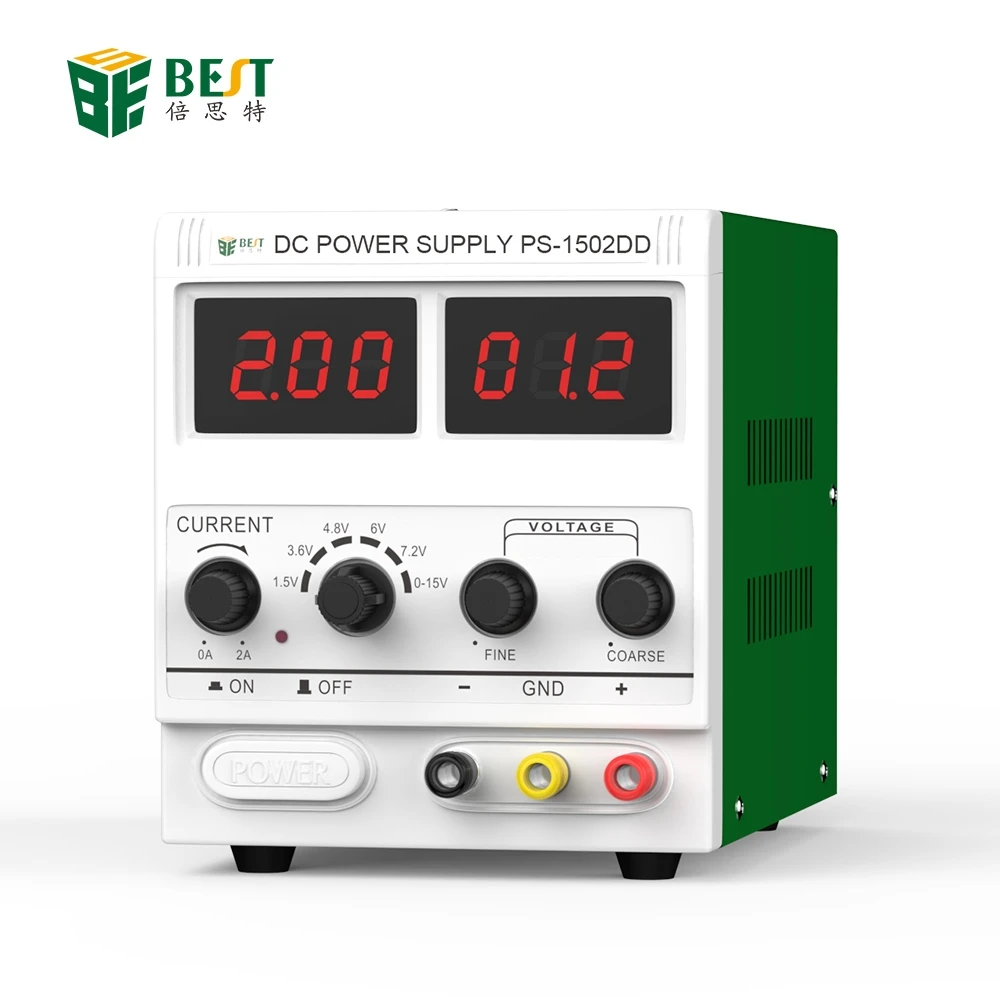 Лучший 1502DD Регулируемый DC Питание 0 2A 15V Цифровой Дисплей телефон ремонт блок
