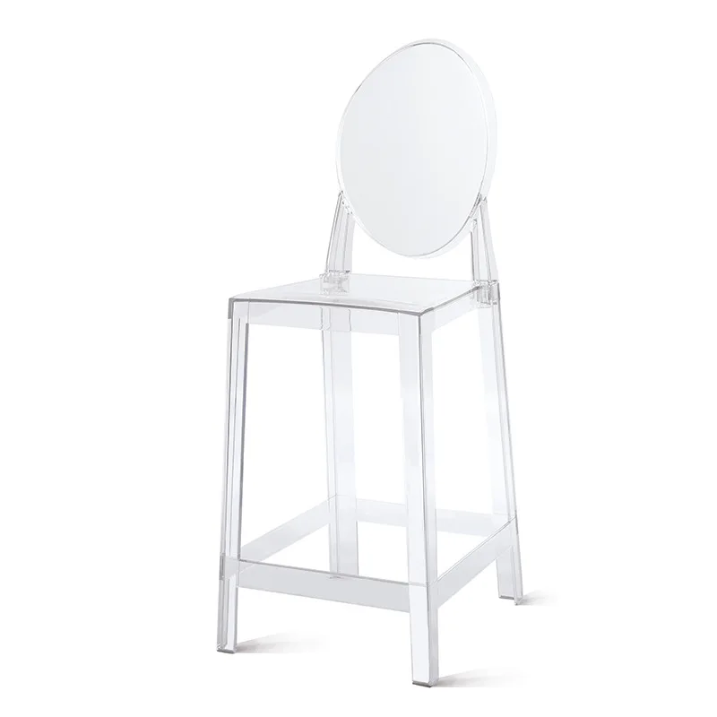 

Nordic Net Red Transparent Bar Stool European High Stool Devil Bar Chair Acrylic Simple Crystal Chair Ghost Bar Chair