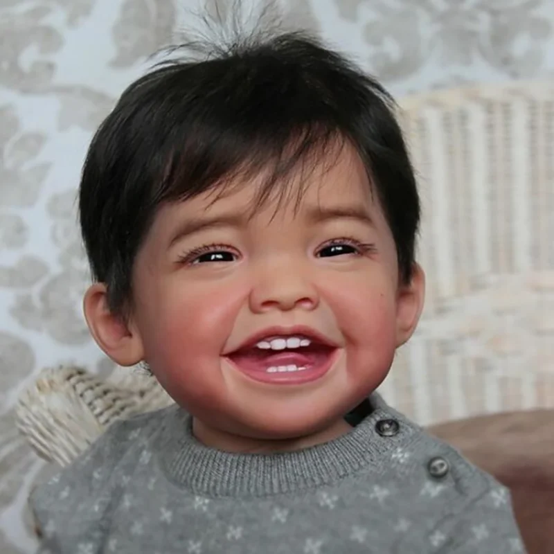 Кукла реборн 23 дюйма в комплекте наш Счастливый ребенок Мила малыш свежий цвет