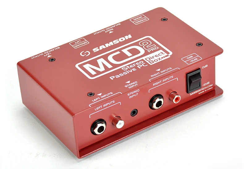 S. Max серия SAMSON MCD2 PRO двухканальный стерео пассивный ПК прямой ящик запись сценический эффект гитары DI Box
