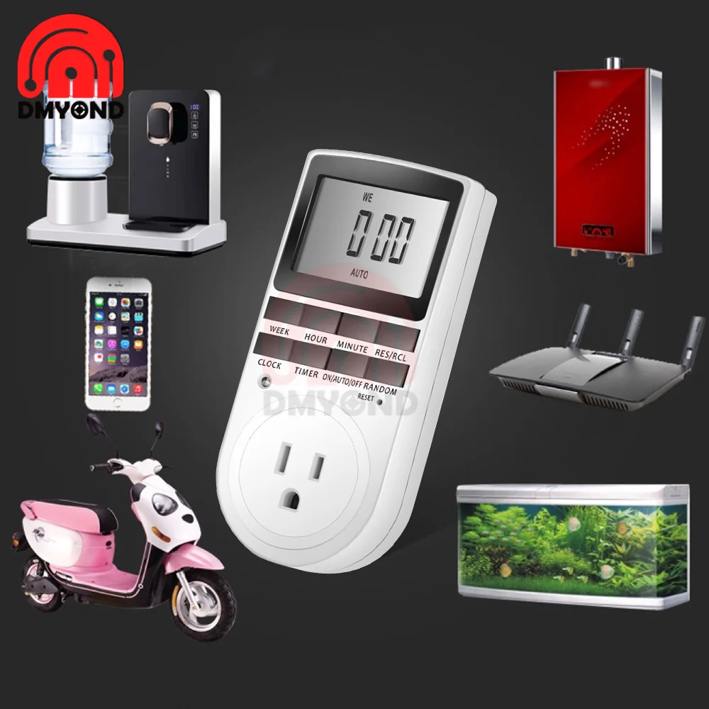 Розетка с таймером большой экран программируемый планшетофон переключатель ЕС