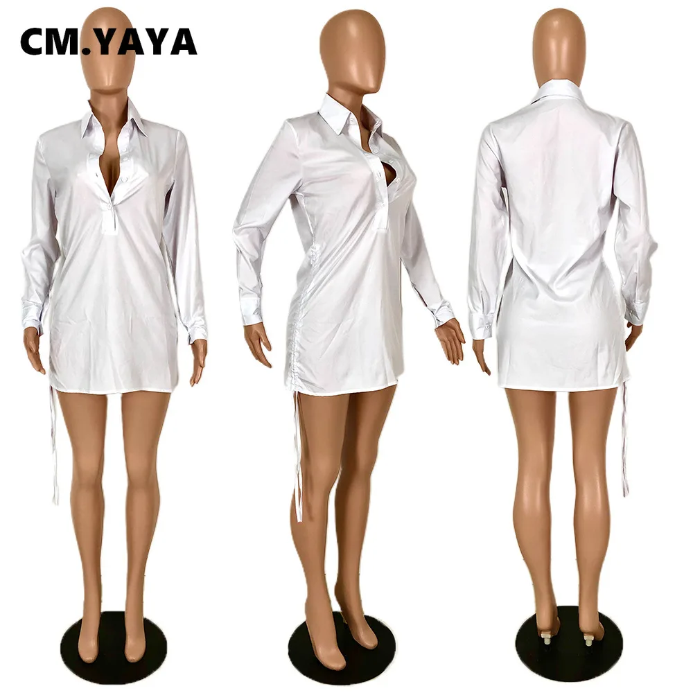 Женское однотонное платье-мини CM.YAYA Стрейчевые прямые платья офисные модные