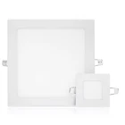 Квадратный ультратонкий Светодиодный панельный светильник 3 Вт, 6 Вт, 9 Вт, 12 Вт, 15 Вт, 18 Вт, с драйвером, AC85-265V Встраиваемый светодиодный светильник для внутреннего освещения