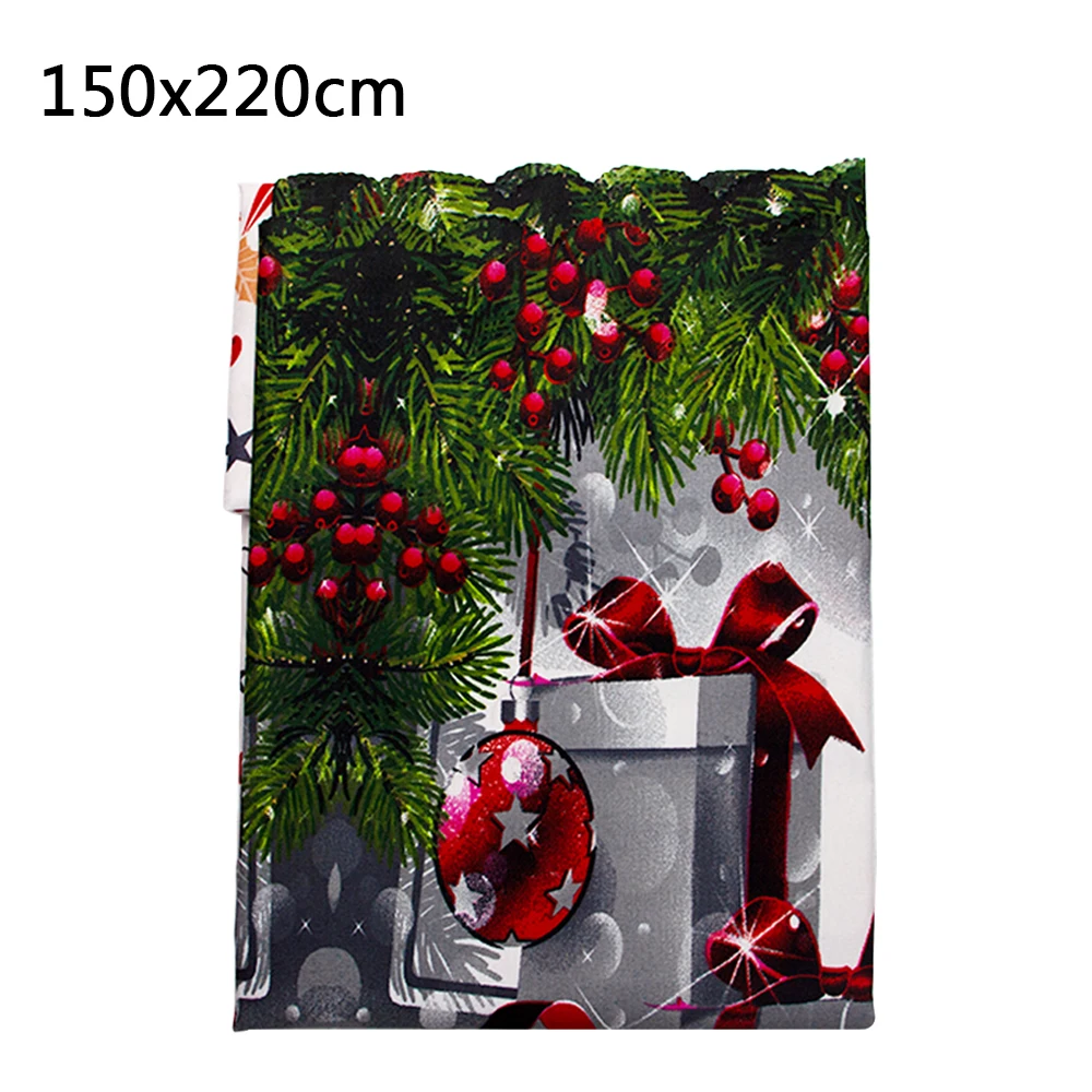 Christmas Table Cloth Printed Tablecloth Cover Protector for Dinner Party New Year Decoration 150x220cm |