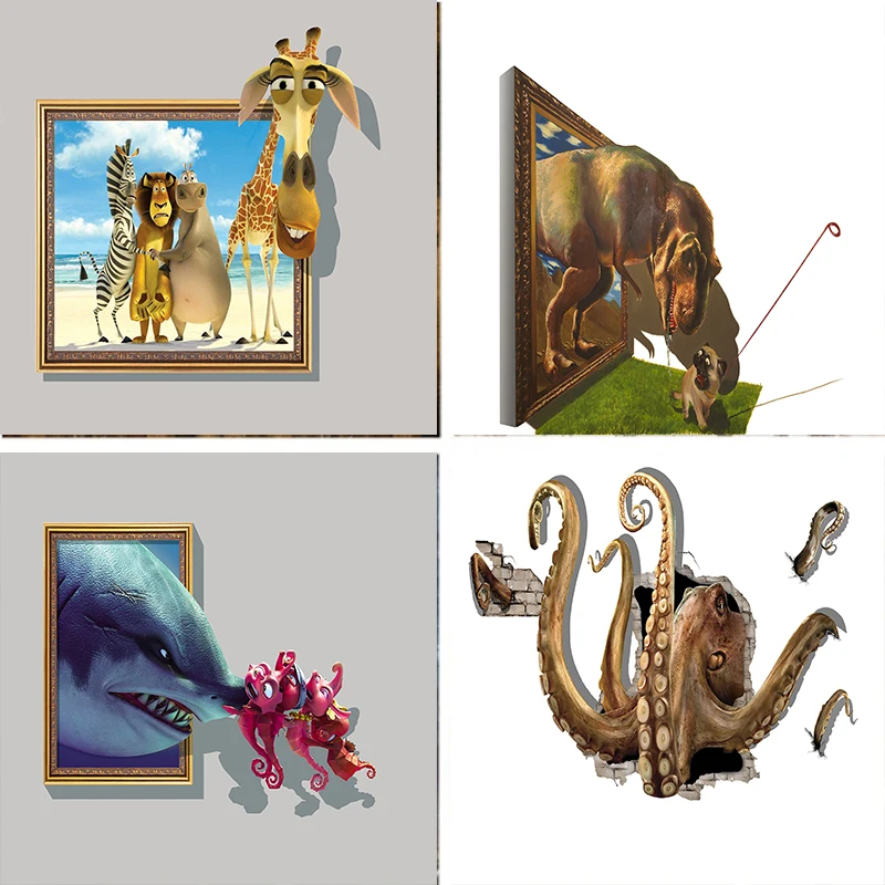 Nitree Жираф 3D печать динозавр мультфильм Животные сломанная стена фото студия