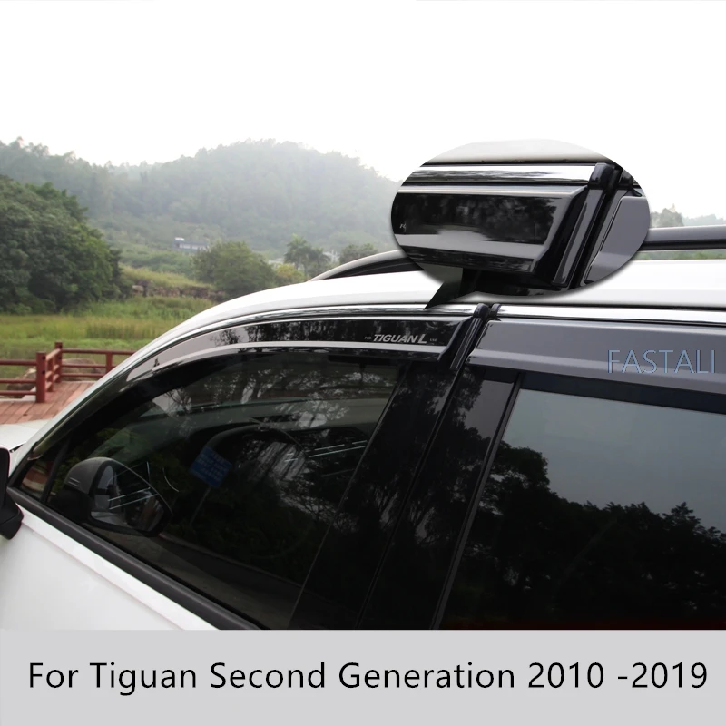 Козырек для окон Tiguan второго поколения 2010 2019 защита от дождя ветра солнца козырек