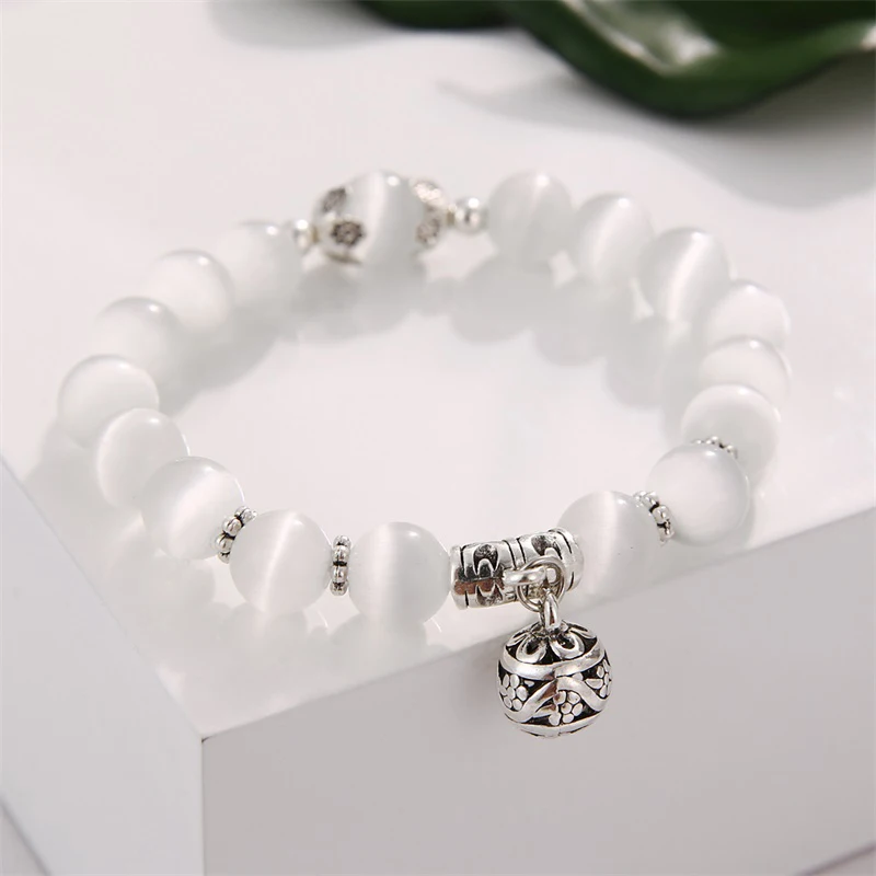 UMKA натуральные опаловые бусины модные женские браслеты с кристаллами винтажные