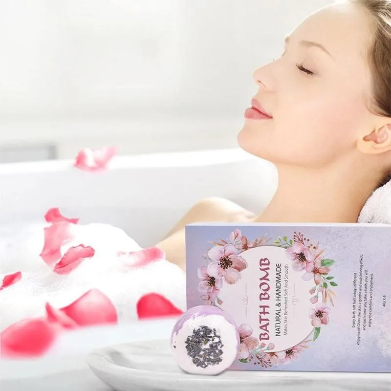 

Bath Salt Box Set 6pcs Bath Bomb Shower Bubble Ball Supplies Stress Bath Women Men Relief Salts Body R2M0