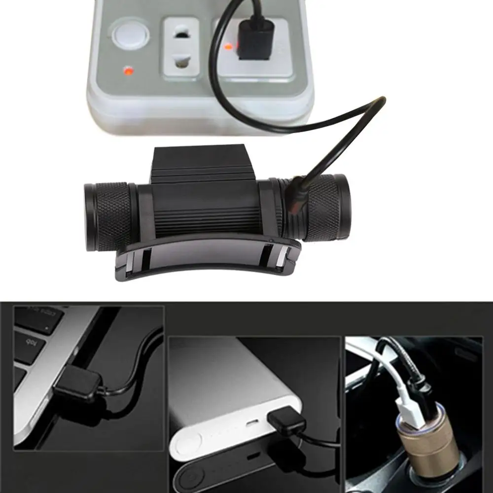 Фонарь налобный светодиодный 6 режимов USB-зарядка 18650 | Лампы и освещение