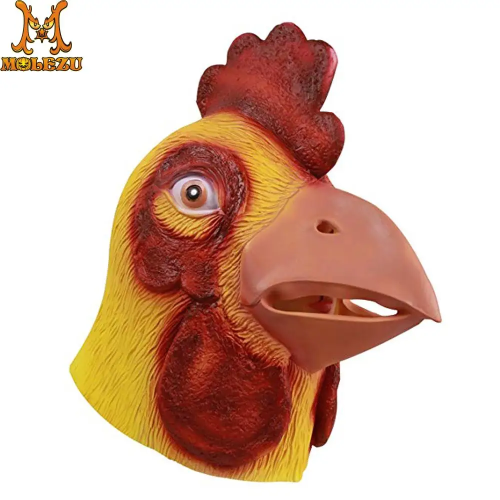 Molezu куриная маска Хэллоуин новинка костюм вечерние латексная голова животного