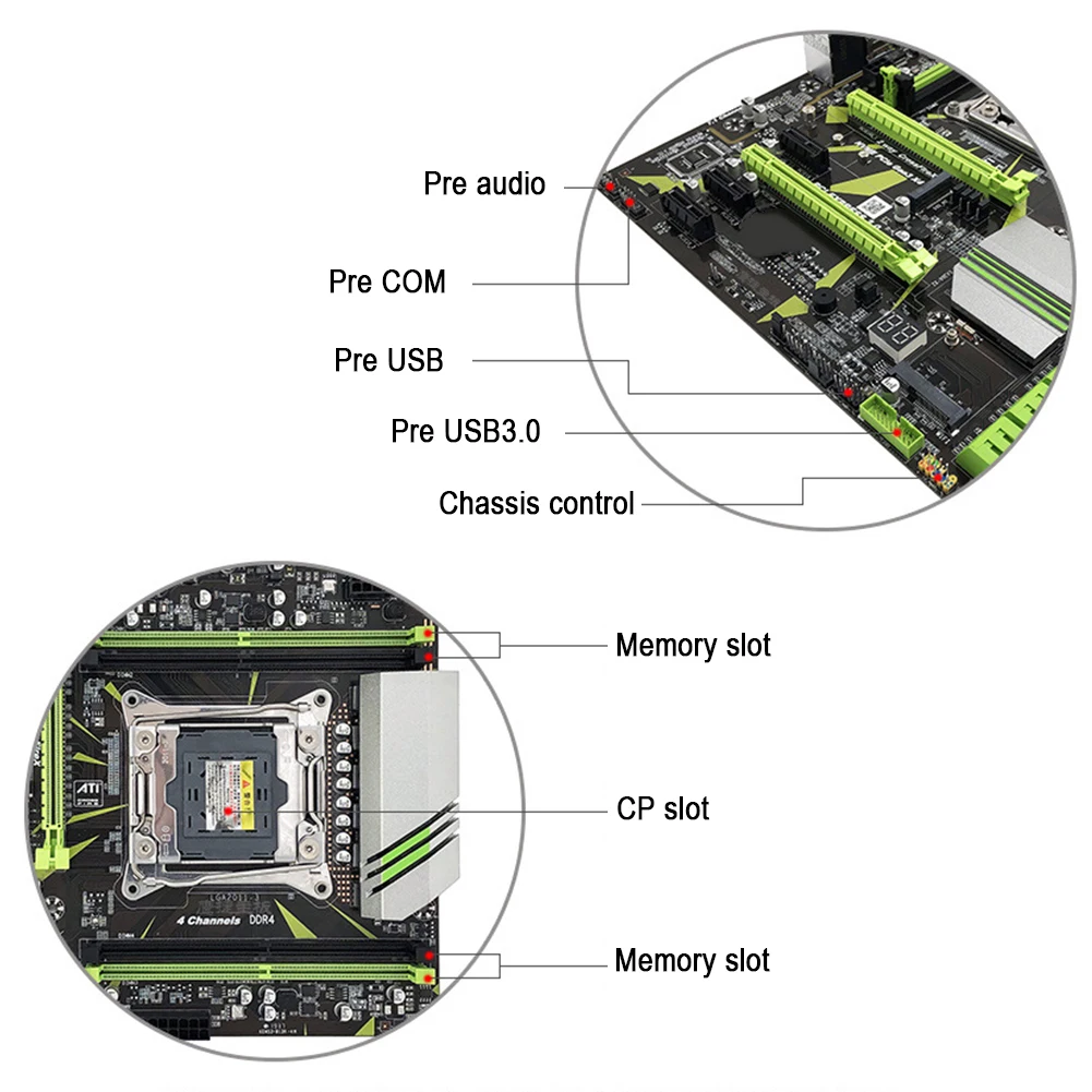 Verkauf X99 LGA 2011-V3 Motherboard REG ECC SATA 3,0 Mit M.2 SSD Vier Kanal Speicher DDR4 64G 2011 3 Mainboard LGA2011-3 Für I7 Xeon E5