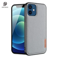 for iphone 12 mini 5 4 dux ducis fino series luxury back case protecting case support wireless charging supper tpupcnylon