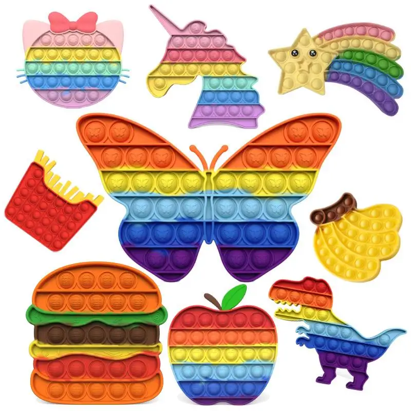 

Butterfly Push Bubble Sensory Toy Autism Needs Squishy Stress Reliever Anxiety Silicone Children Adult Desktop Game