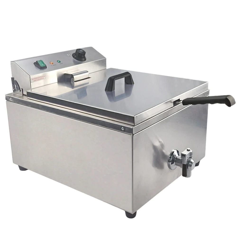 Бытовая электрическая жарочная машина мини фритюрница с корзиной жареная рыба