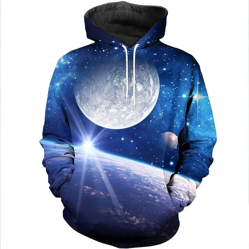 

3D full print solar system art zipper shirt casual shirt fashion street hip hop Hoodie