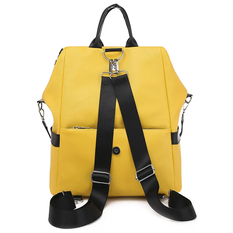 Вместительный дорожный рюкзак желтые школьные ранцы из полиуретана