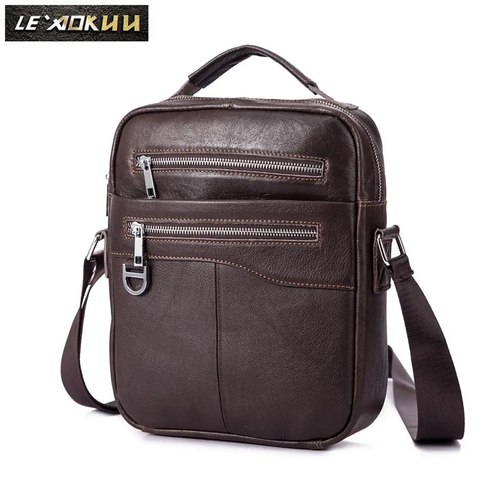 Качественная оригинальная кожаная мужская повседневная сумка мессенджер через