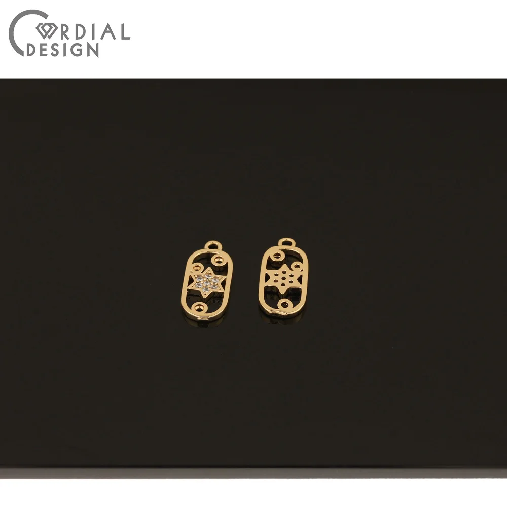 

Cordial Design 40Pcs 8*17MM Jewelry Accessories/CZ Charms/Genuine Gold Plating/Pendant For Necklace/Hand Made/Earring Findings