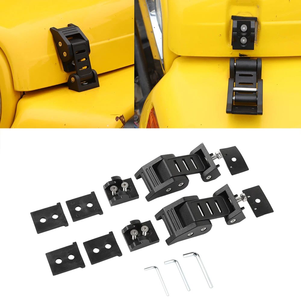 

Car Hood Catch Lock Decoration Cover for Jeep Wrangler TJ 1997 1998 1999 2000 2001 2002 2003 2004 2005 2006 Car Accessory Black