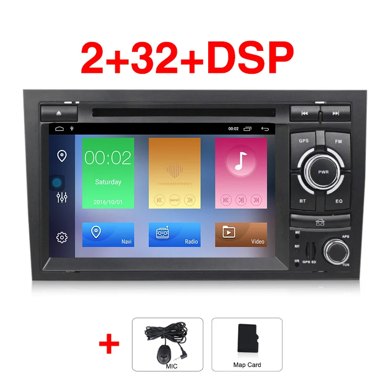 MEKEDE 2 Din Android 9 автомобильный мультимедийный плеер для Audi A4 B6 B7 S4 B7 B6 RS4 B7 SEAT Exeo dvd плеер радио wifi BT CARPLAY PC - Цвет: 32G