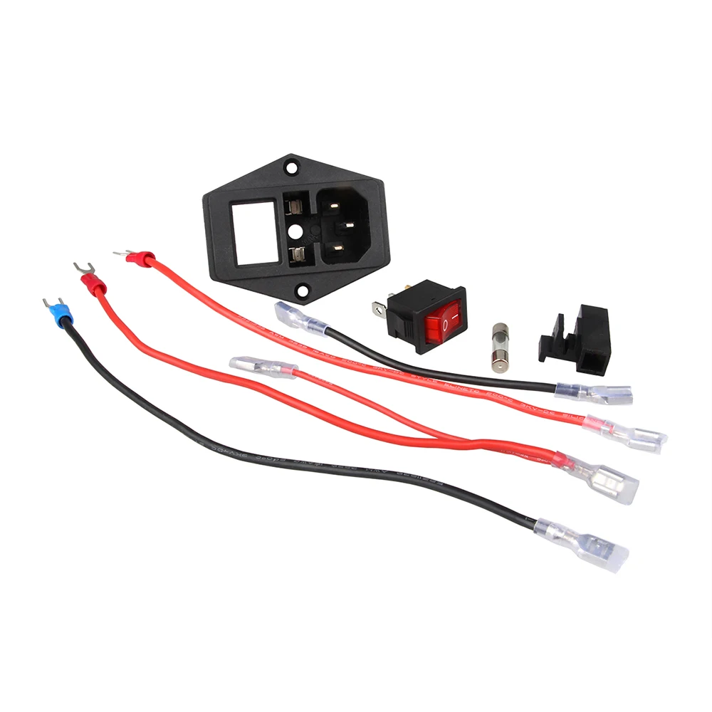 Клавишный Выключатель питания IEC 3 Pin 320 C14 переключатель розетки на входе разъем 10A