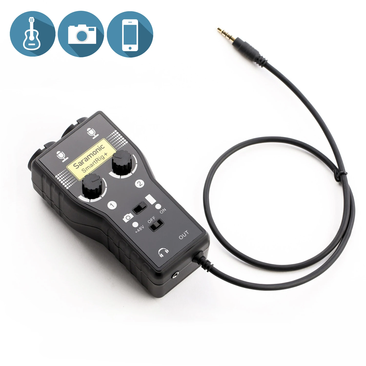 Saramonic SmartRig + 2 канала Mic и гитары Интерфейс предусилитель аудио адаптер смеситель