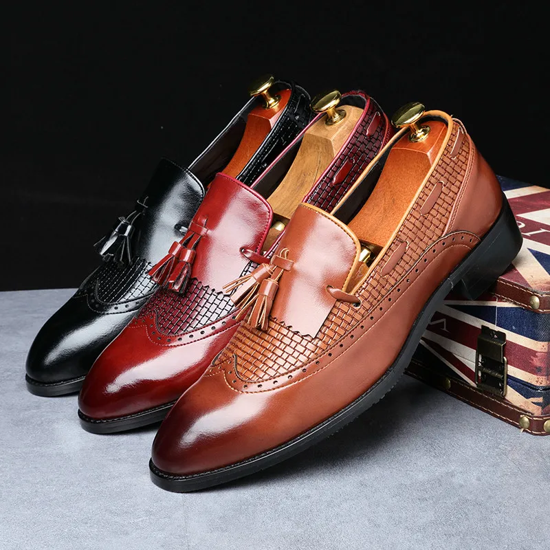 

Новинка 2020, мужские лоферы с кисточками, итальянские классические туфли, повседневные Мокасины для мужчин, Свадебные вечерние туфли, мужски...