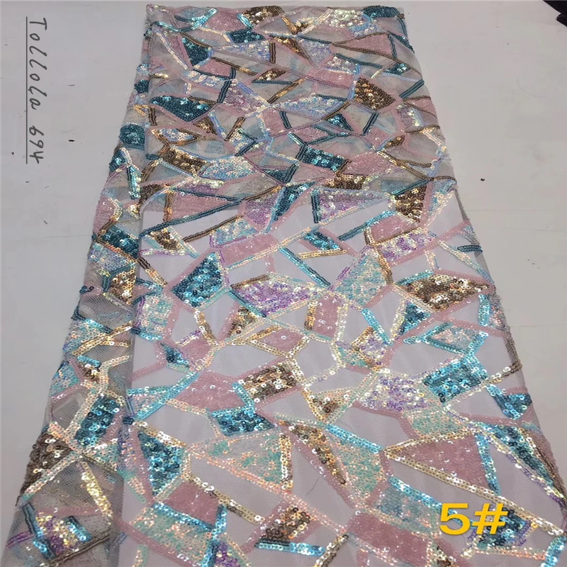 2019 высококачественные африканские блестки кружева ткань французская сетчатая