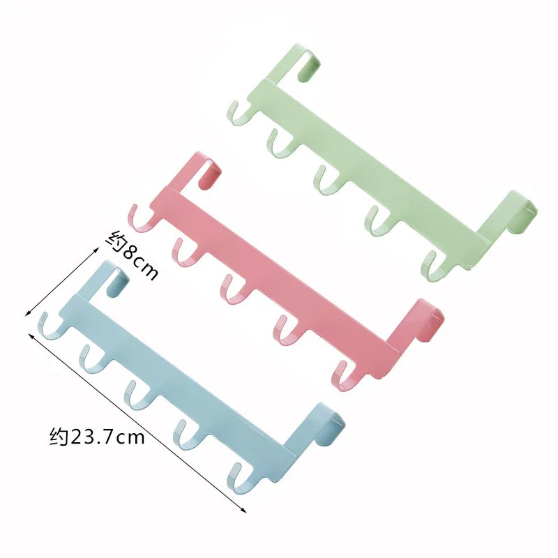 Без ногтей Многофункциональный дверной крюк ванная комната вешалка из кованого