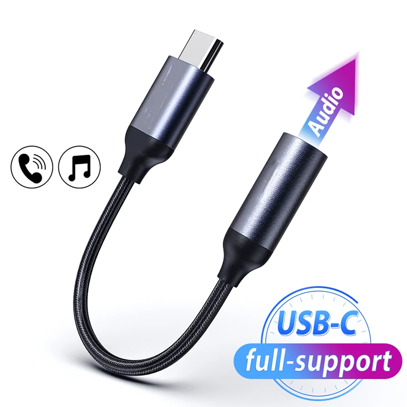 Аудиокабель с разъемом Usb Type C на 3 5 мм для Huawei mate 30 nova 6 Honor 20 v30 AUX адаптер наушников