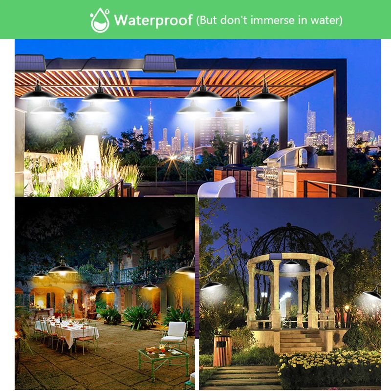 Подвесной светильник на солнечной батарее уличный комнатный автоматический с