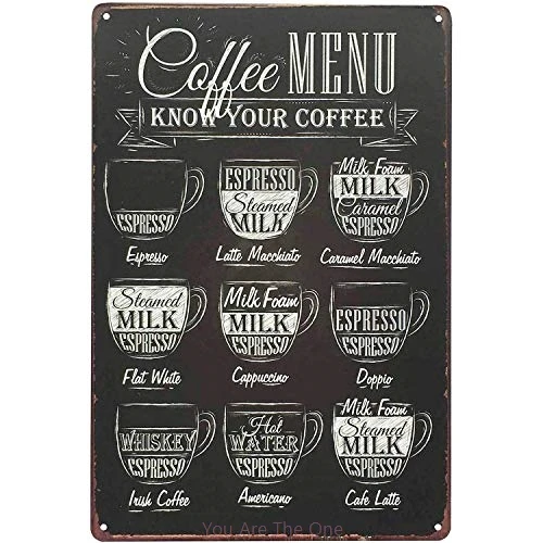 Coffee Make Possible Know Your Menu Vintage Retro Metal Tin Sign Shabby Poster Wall Decor for Bar Pub Club Painting | Дом и сад