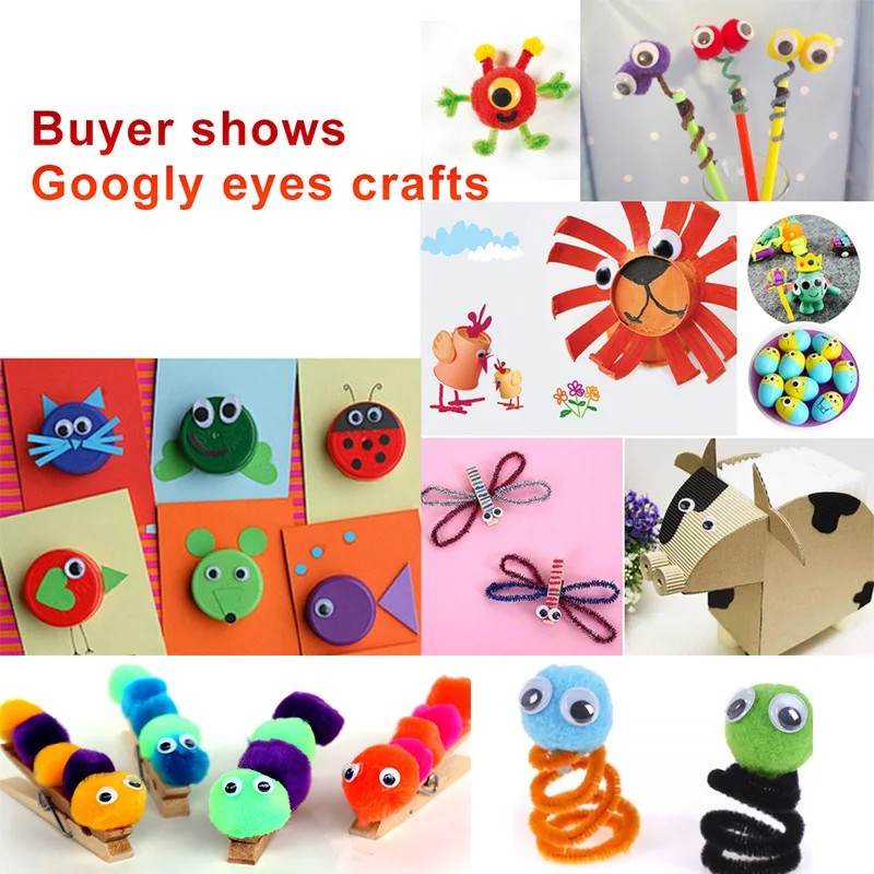 

730PCS Self-adhesive Mixed Random Approx 4-18mm Dolls Eye For Toys Googly Eyes Used For Doll Accessories DIY Craft wiggly Eyes