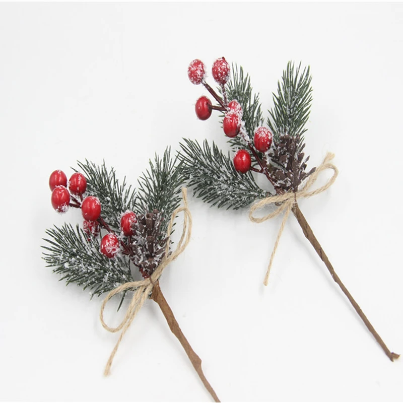 

Рождественские сосновые иглы с сосными конусами, композиции с искусственными цветами, праздничное украшение