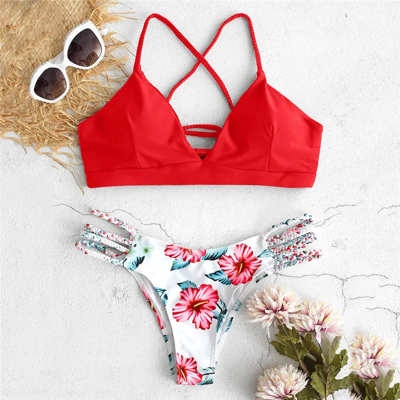 

Bikini Set 2021 Swimsuit Women 2 Peice Bathing Suits High Waist Swimwear Sexy Mini Micro Thong Push Up Cupshe Swimming Swim Suit