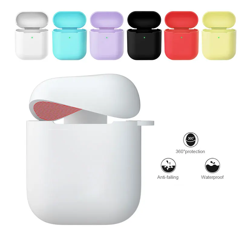 Чехол для наушников Apple AirPods 2 мягкий силиконовый чехол беспроводных Bluetooth