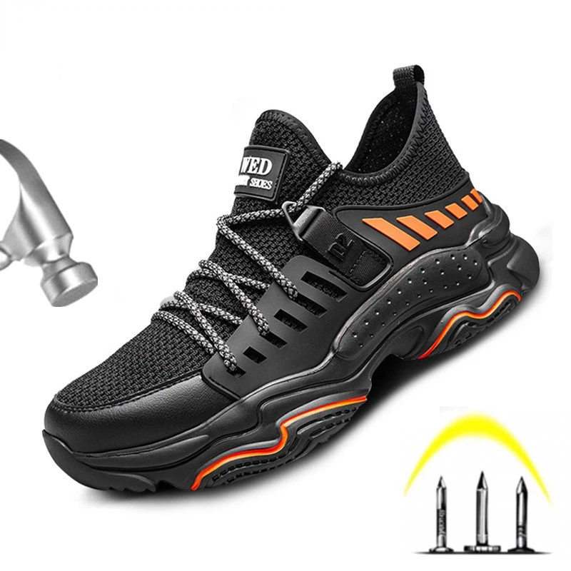 

New Safety Shoes Anti-Smashing And Anti-Piercing Work Boots Breathable Lightweight Non-Slip And Wear-Resistant Sports Shoes