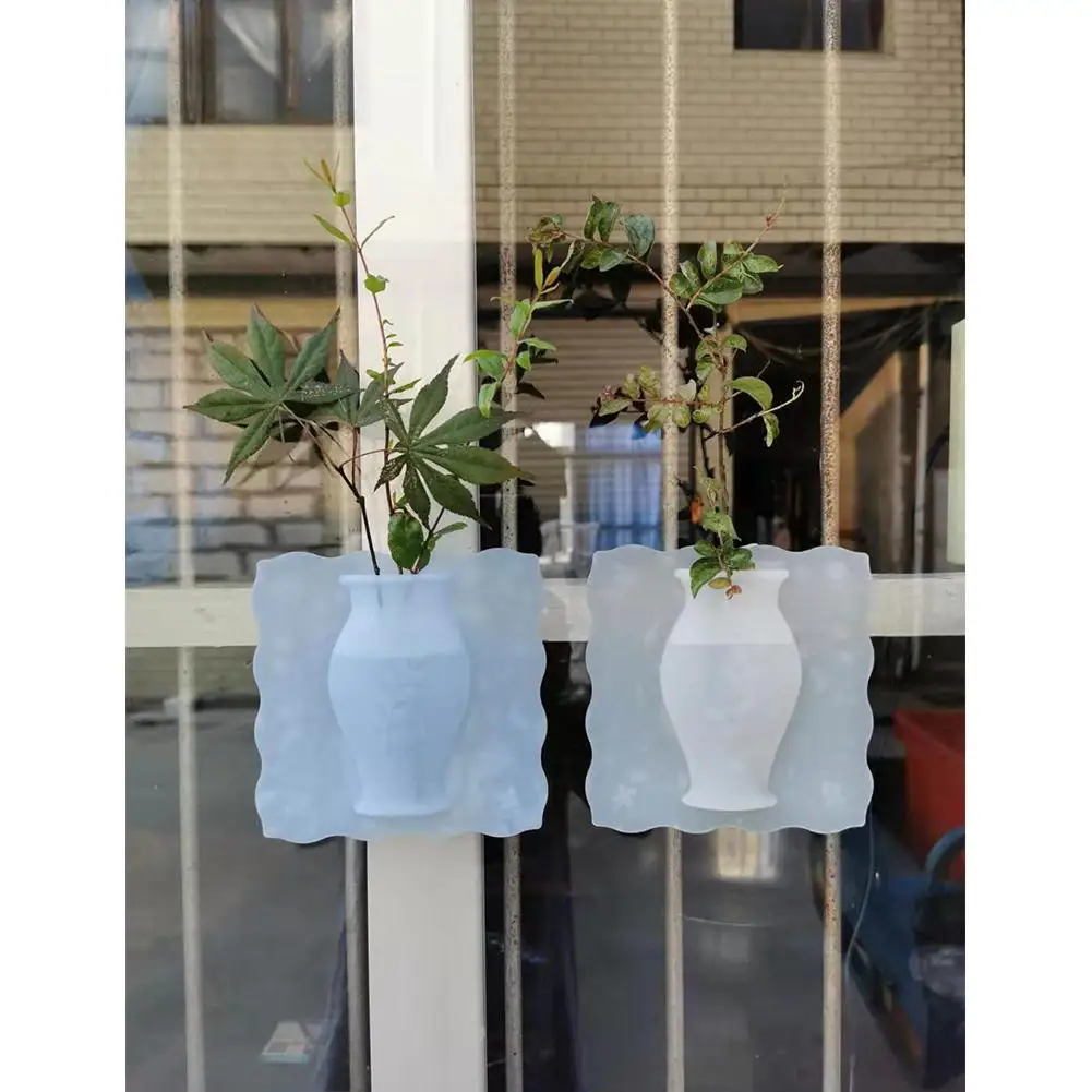 Творческие настенные силиконовые наклейка в виде вазы бесшовный кожзам